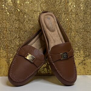 Giani Bernini Dailyn Memory foam Loafers Tan Leather Slip-Ons NWOT!